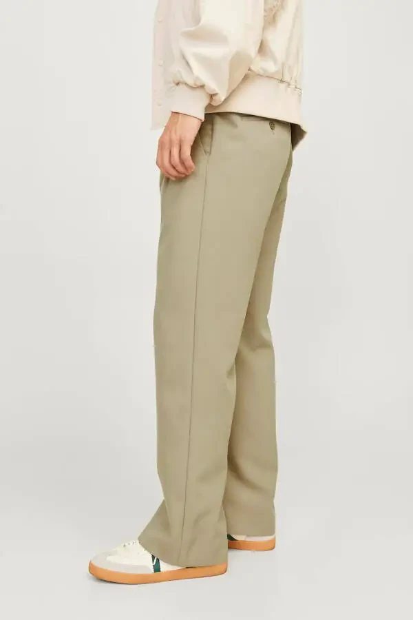 Men's Pleated Wide Leg Pants - Bill - 1