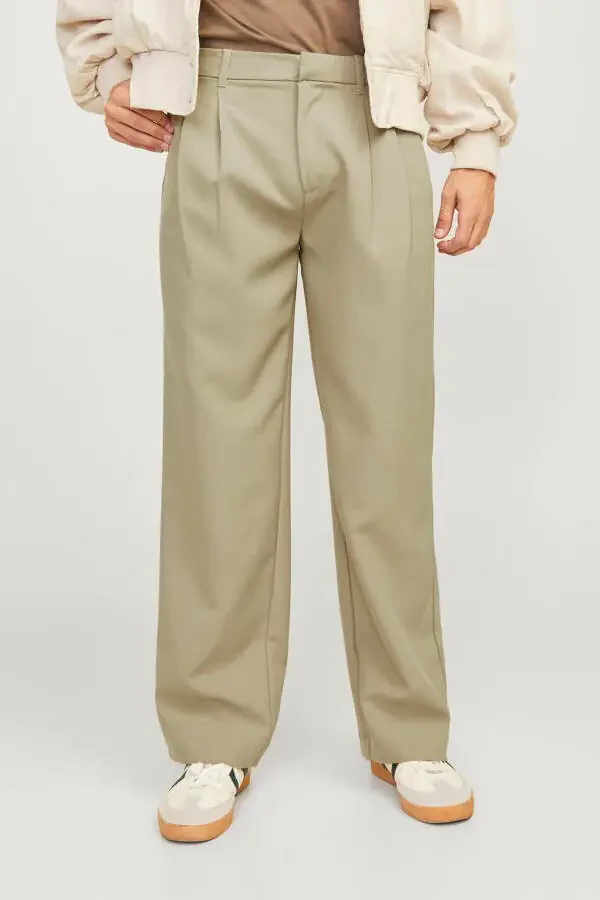 Men's Pleated Wide Leg Pants - Bill - 2