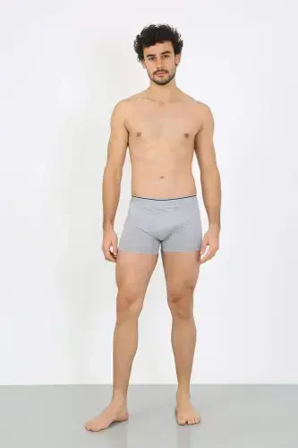 Men's Plus Size Cotton Lycra Boxer Grey 40134 - 2