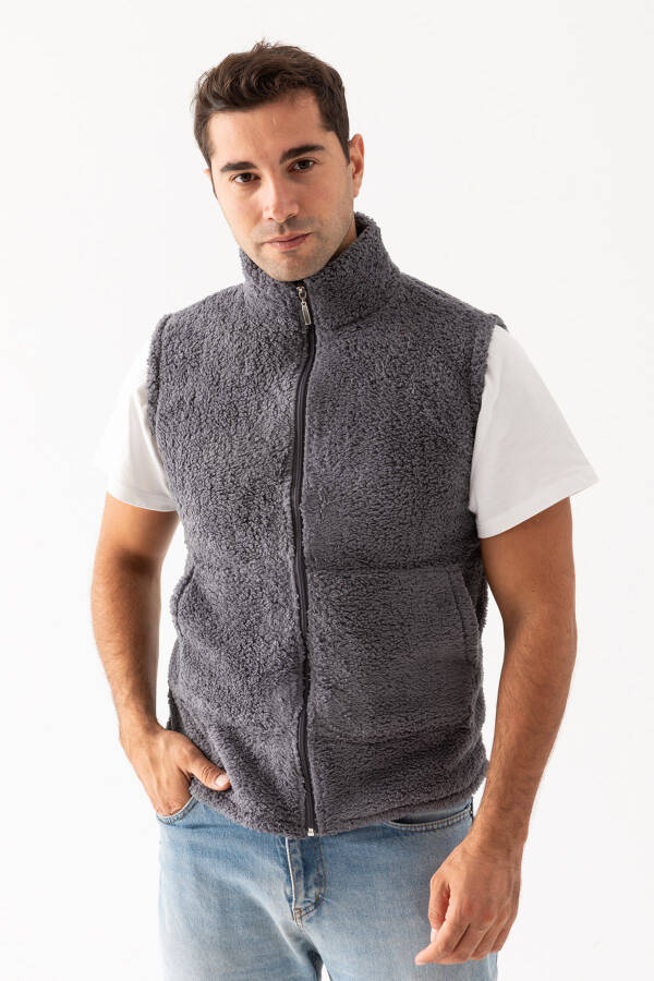 Men's plush vest - 1