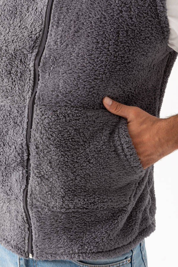 Men's plush vest - 4