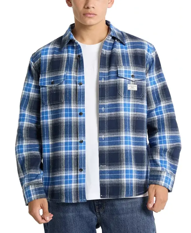 Men's Pocket Plaid Shirt-Multi - 1