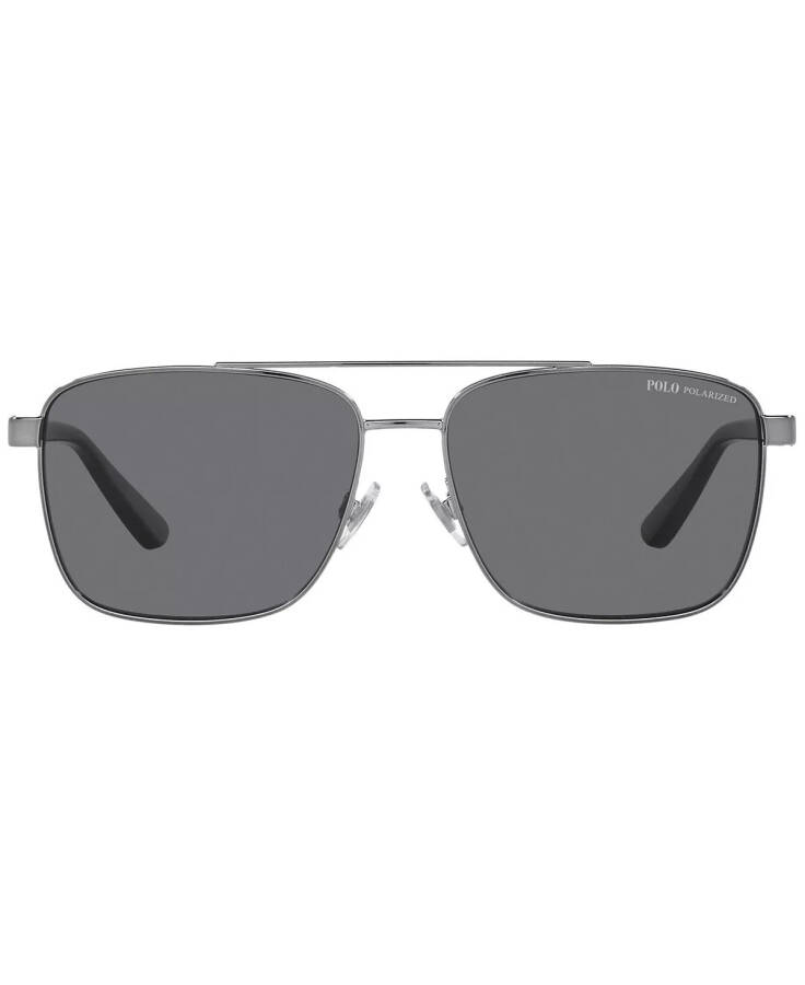 Men's Polarized Sunglasses, PH3137 SHINY GUNMETAL/POLAR GREY - 2