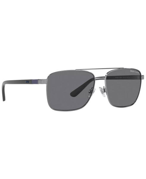 Men's Polarized Sunglasses, PH3137 SHINY GUNMETAL/POLAR GREY - 3