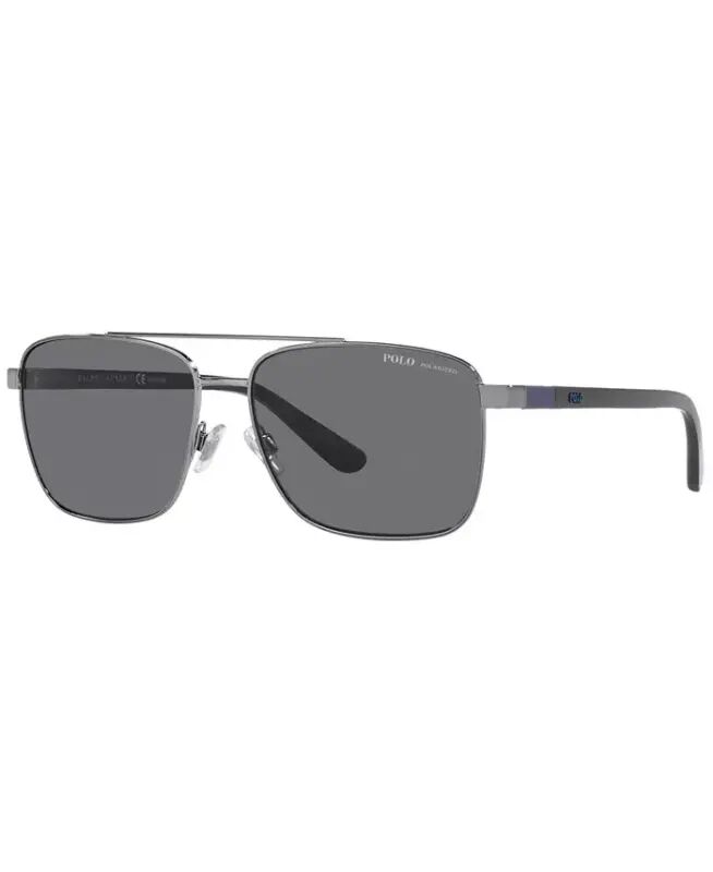 Men's Polarized Sunglasses, PH3137 - SHINY GUNMETAL/POLAR GREY - Polo Ralph Lauren