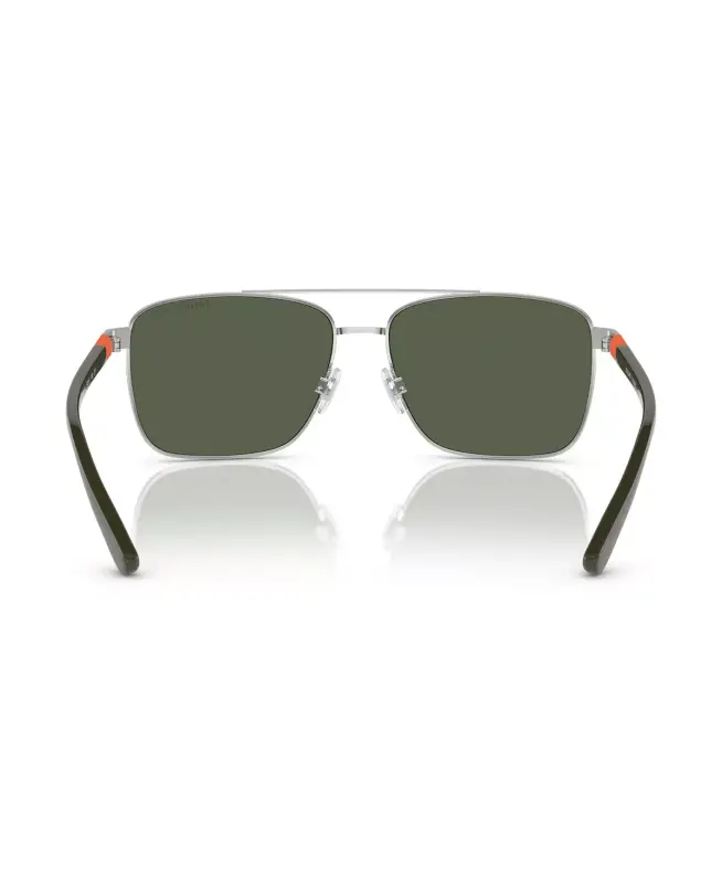 Men's Polarized Sunglasses, PH3137-Shiny Silver - 2