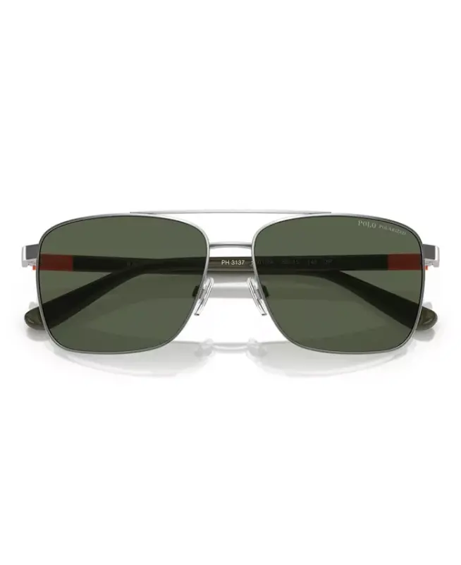 Men's Polarized Sunglasses, PH3137-Shiny Silver - 5