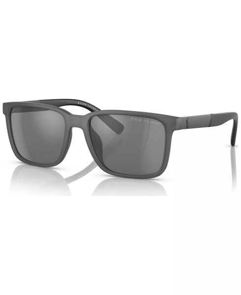 Men's Polarized Sunglasses, PH4189U55-ZP Matte Transparent Gray - 1