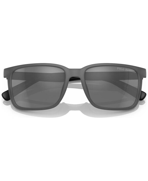 Men's Polarized Sunglasses, PH4189U55-ZP Matte Transparent Gray - 3