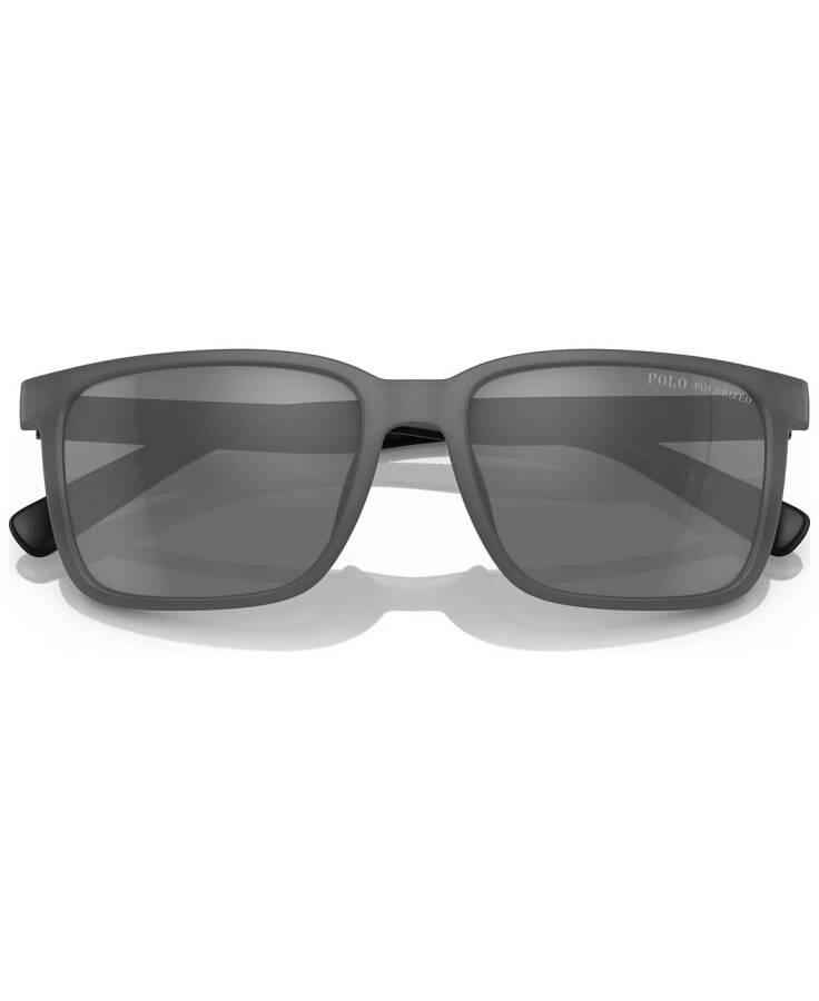 Men's Polarized Sunglasses, PH4189U55-ZP Matte Transparent Gray - 3