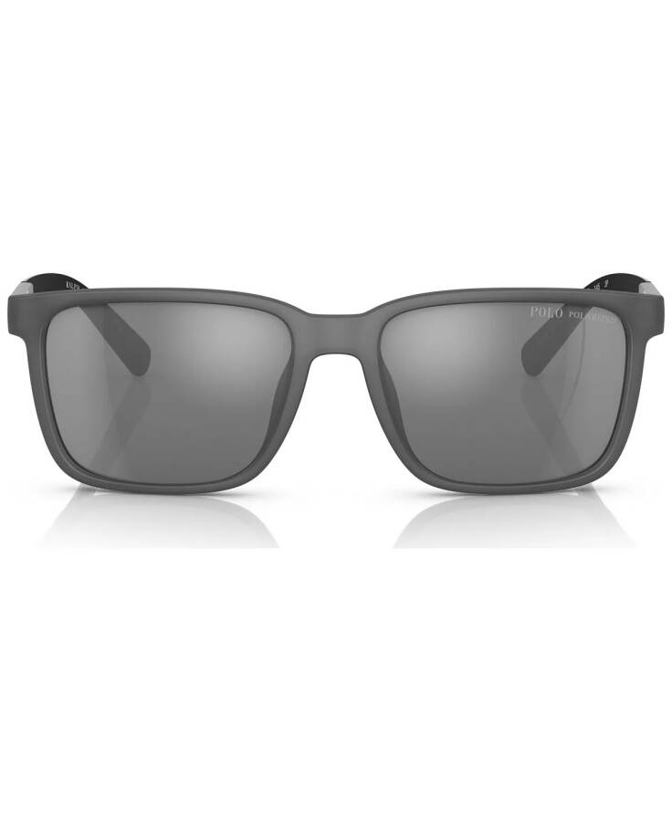 Men's Polarized Sunglasses, PH4189U55-ZP Matte Transparent Gray - 4