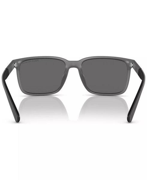 Men's Polarized Sunglasses, PH4189U55-ZP Matte Transparent Gray - 5