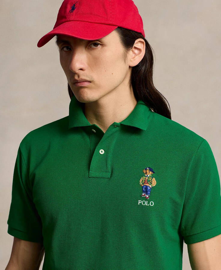 Men's Polo Bear Mesh Polo Shirt Green - 3