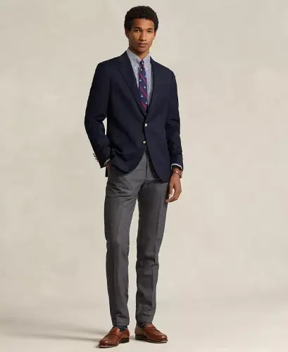 Men's Polo Modern Wool-Blend Gabardine Blazer - 5