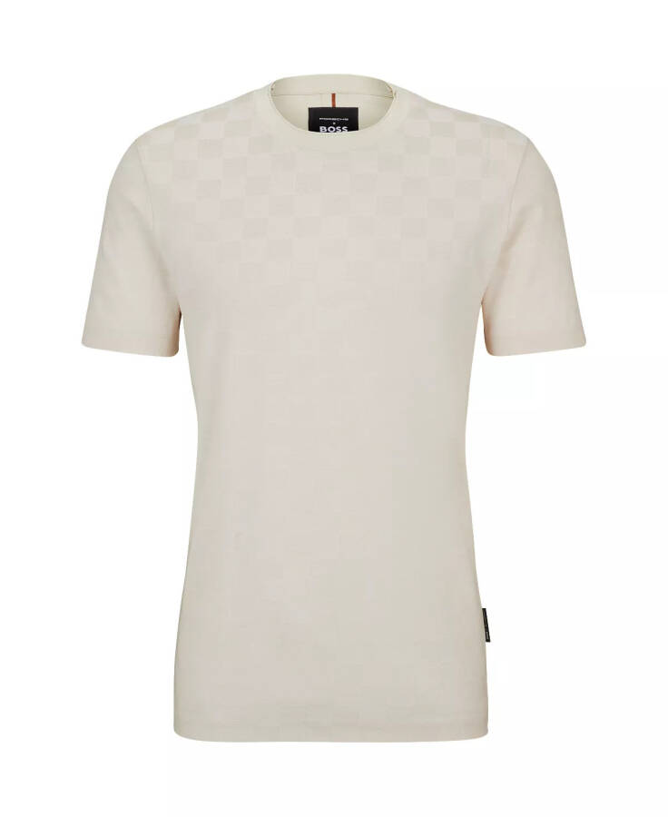 Men's Porsche Check Jacquard T-shirt Open White - 4