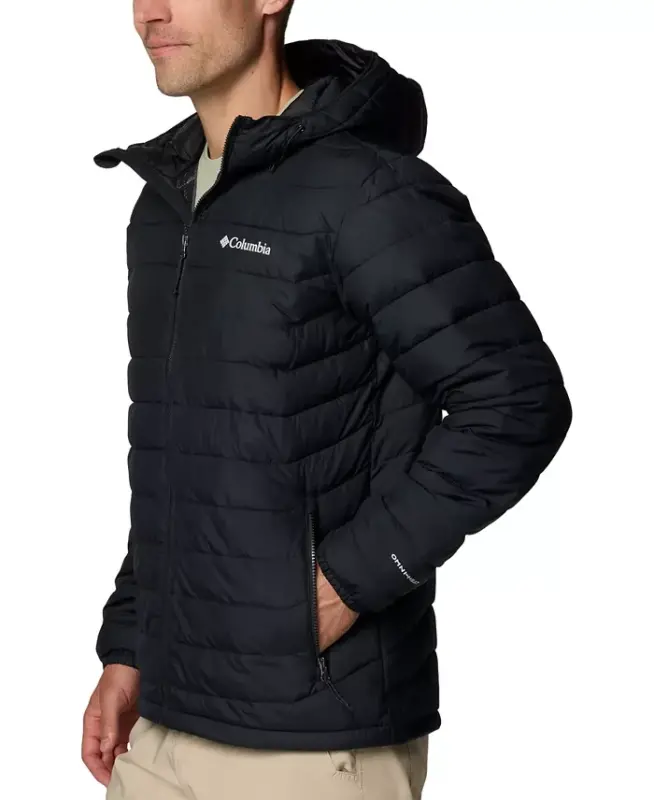 Men's Powder Lite II Hooded Jacket-Black - 3
