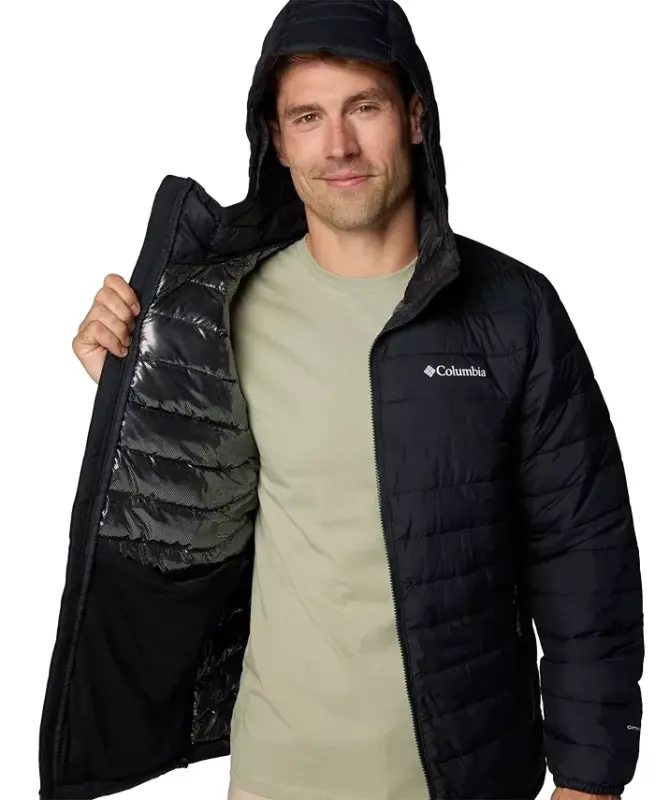 Men's Powder Lite II Hooded Jacket - Black - 5