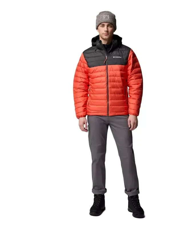 Men's Powder Lite II Hooded Jacket - Zing, Shark - 2