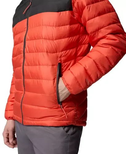 Men's Powder Lite II Hooded Jacket - Zing, Shark - 4