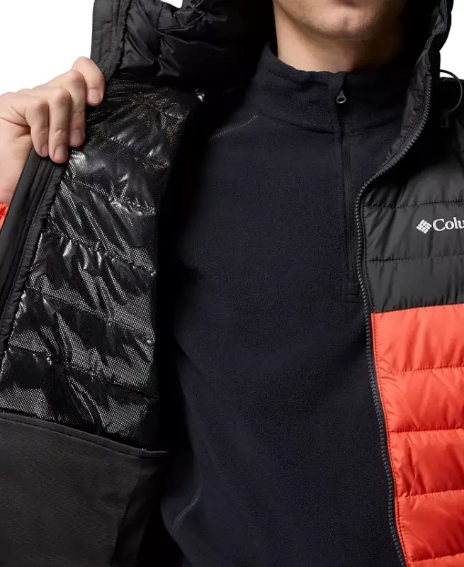 Men's Powder Lite II Hooded Jacket - Zing, Shark - 6