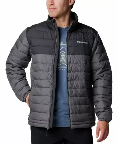 Men's Powder Lite II Puffer Jacket - City Grey, Shark - 3