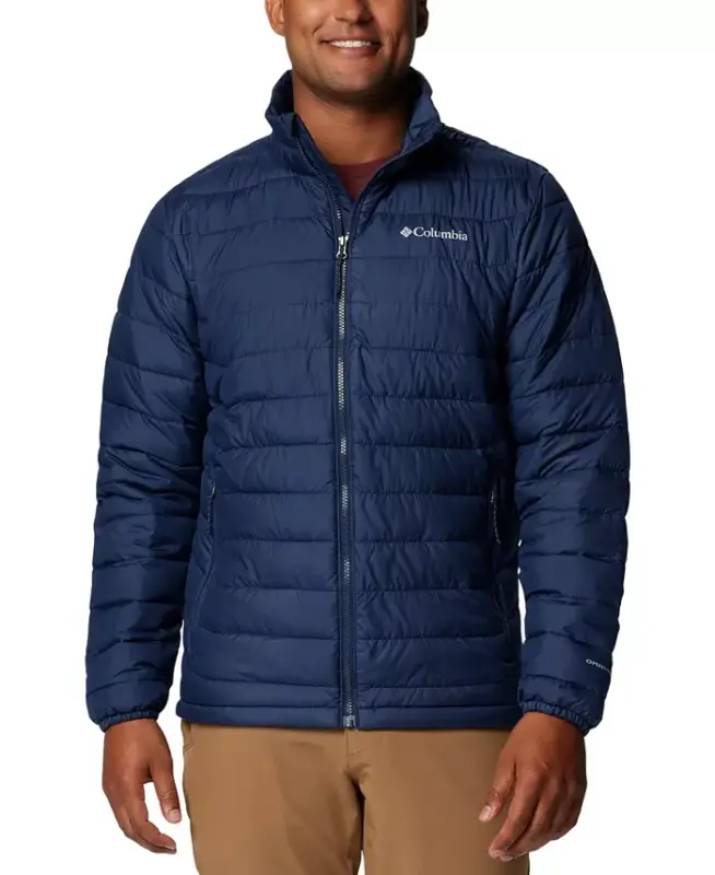 Men's Powder Lite II Puffer Jacket-Collegiate Navy - COLUMBIA