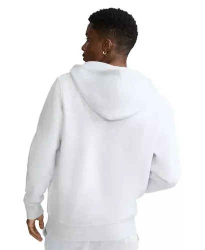 Men's Powerblend Fleece Full Zip Hoodie - Platinum Silver - 3
