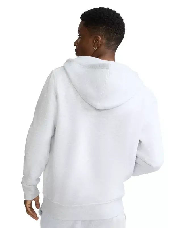 Men's Powerblend Fleece Full Zip Hoodie - Platinum Silver - 3