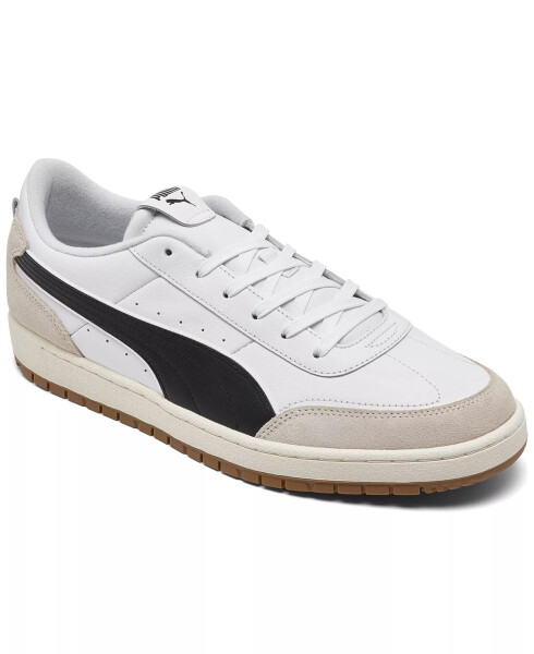 Men's Premier Court Casual Sneakers from Finish Line White/Black - 1