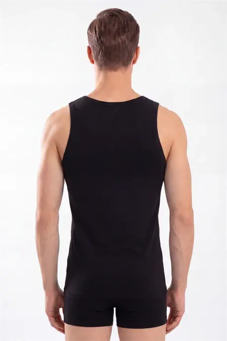 Men's Premium 100% Cotton Black Tank Top 6-Piece Special Gift Box Groom's Basket Dowry Set - 5