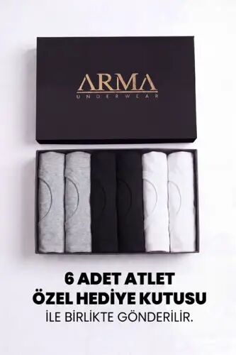 Men's Premium 100% Cotton Colored Tank Top 6-Piece Special Gift Box Groom's Basket Dowry Set - 2