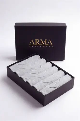 Men's Premium 100% Cotton Gray Tank Top 6-Pack Special Gift Box Groom Trousseau Dowry Set - 1