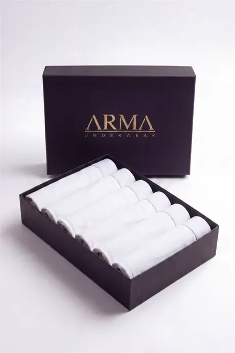 Men's Premium Bamboo White Boxer 6-Pack Gift Box Groom's Bundle and Dowry Set - 1