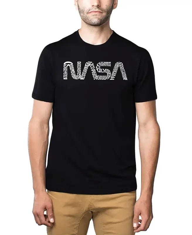 Men's Premium Word Art T-Shirt - Worm Nasa - 1