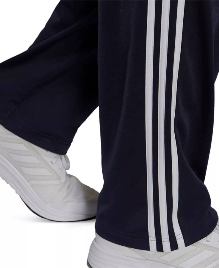 Men's Primegreen Essentials Warm-Up Open Hem 3-Stripes Track Pants Dark Grey Heather/Black - 7