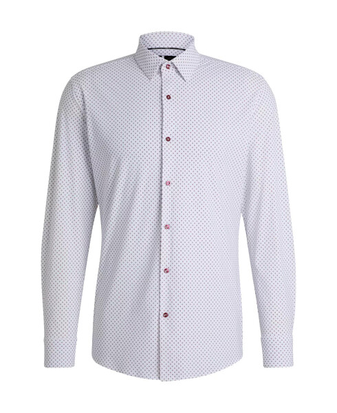 Men's Printed Performance Slim-Fit Shirt Open White - 2