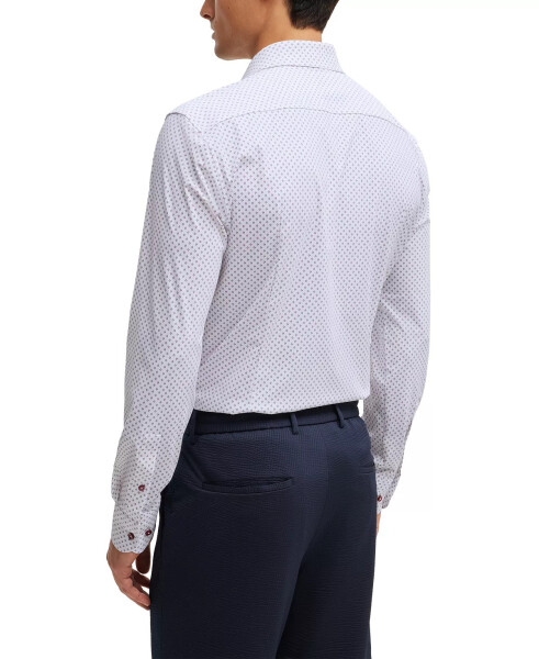 Men's Printed Performance Slim-Fit Shirt Open White - 3