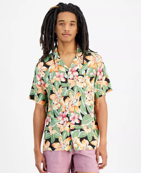 Men's Printed Relaxed Short-Sleeve Camp Shirt Andromeda - 3