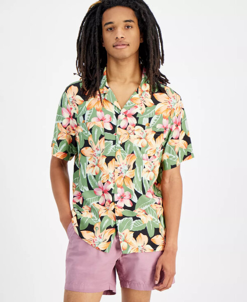 Men's Printed Relaxed Short-Sleeve Camp Shirt Andromeda - 5