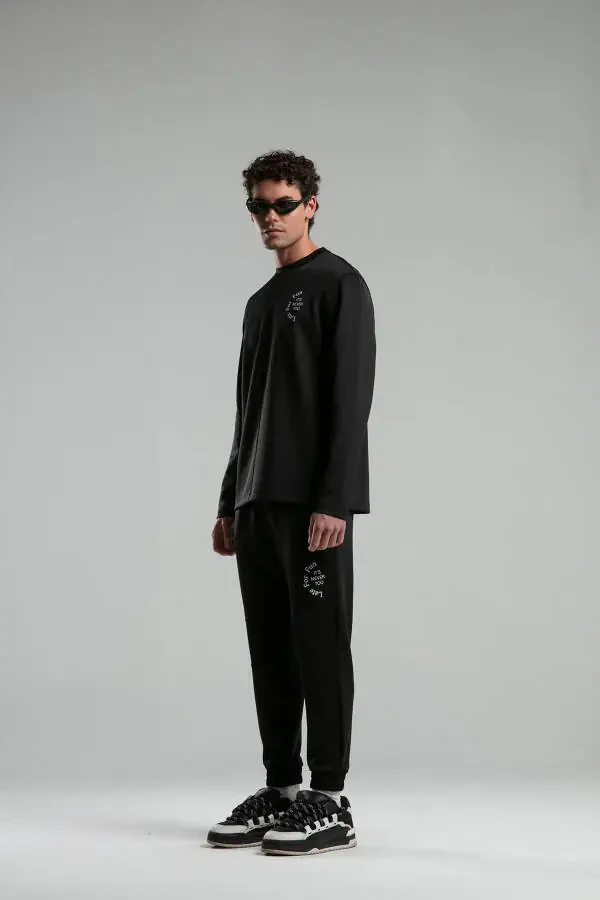 Men's Printed Scuba Jogger Black - 6