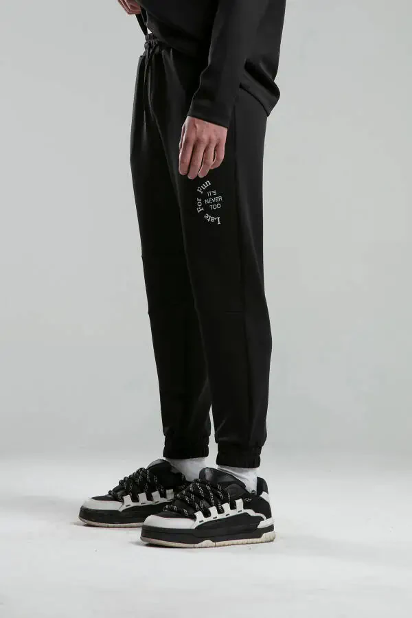 Men's Printed Scuba Jogger Black - 9