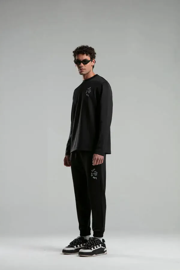 Men's Printed Scuba Jogger Black - 1