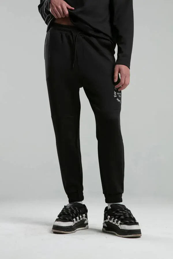 Men's Printed Scuba Jogger Black - 2