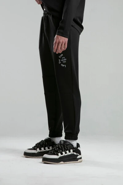 Men's Printed Scuba Jogger Black - 4