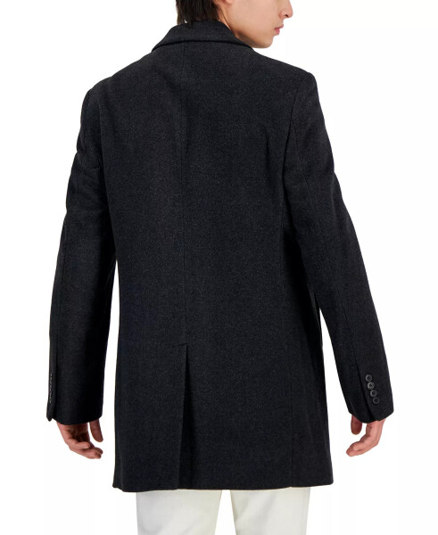 Men's Prosper Wool-Blend Slim Fit Overcoat - Charcoal - 2