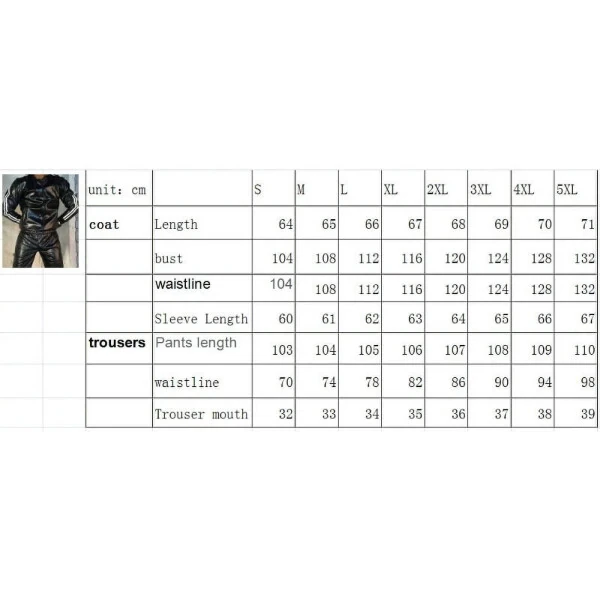 Men's PU Leather Hoodie Suit Casual Sportswear Hooded Jogging Suit Sportswear Men Outfit Set Juicy Tracksuit - 5