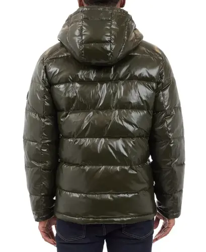 Men's Puffer Jacket - Dark Olive - 5