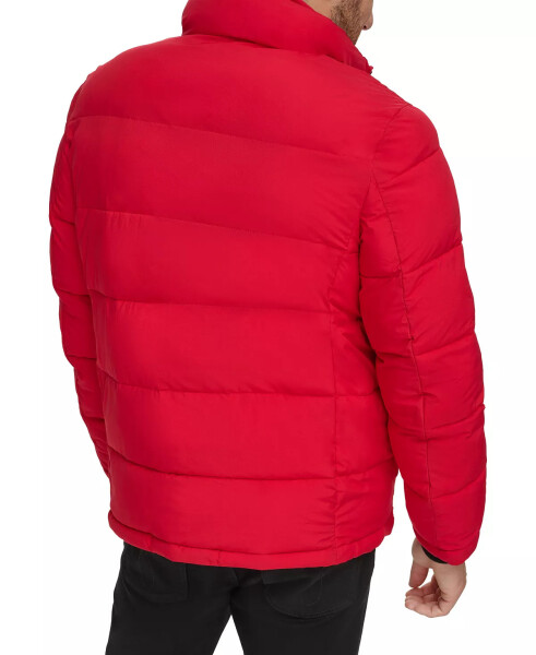 Men's Puffer With Set In Bib Detail, Created for Modazone Deep Red - 2