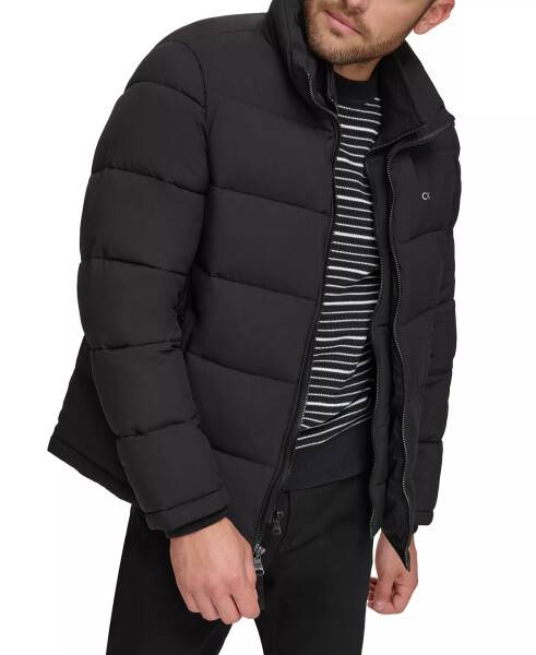 Men's Puffer With Set In Bib Detail, Created for Modazone Ebony - 3