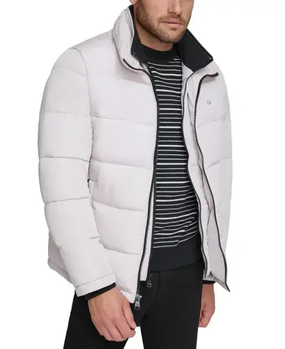 Men's Puffer With Set In Bib Detail, Created for Modazone-Frost - 3